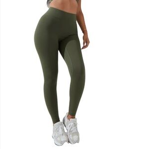 NOLI YOGA MVP Full Length Leggings Olive Green XL